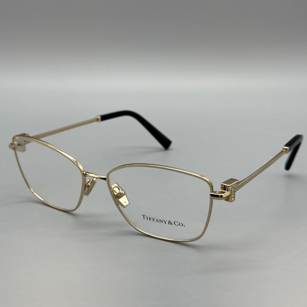 Tiffany & Co. Women's Gold Metal Rectangle Eyeglasses